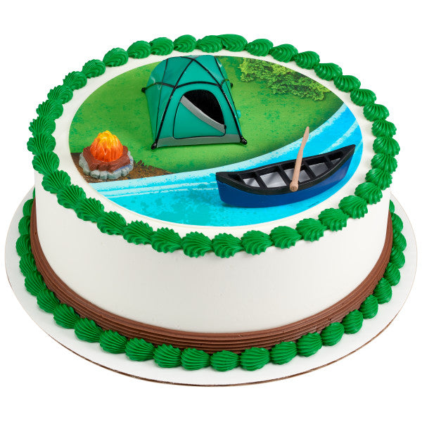 Fireside Camp tent canoe outdoor Cake Kit (tent lights up!)