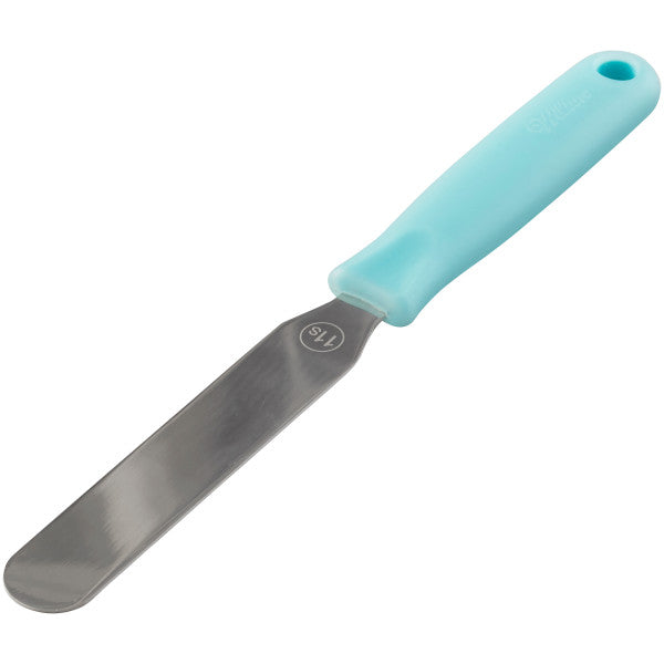 Wilton Straight Icing Spatula – 11 Inch Teal and Silver