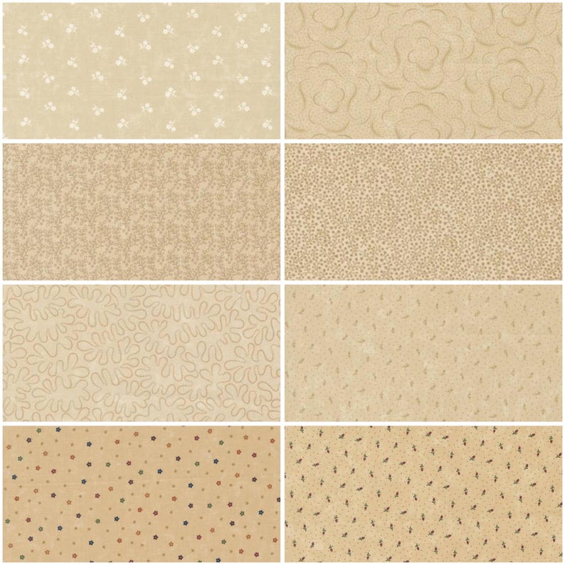 Fat Quarter Bundle Moda Kansas Troubles Cream Background