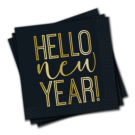 New Years Beverage Napkins 16 Pack