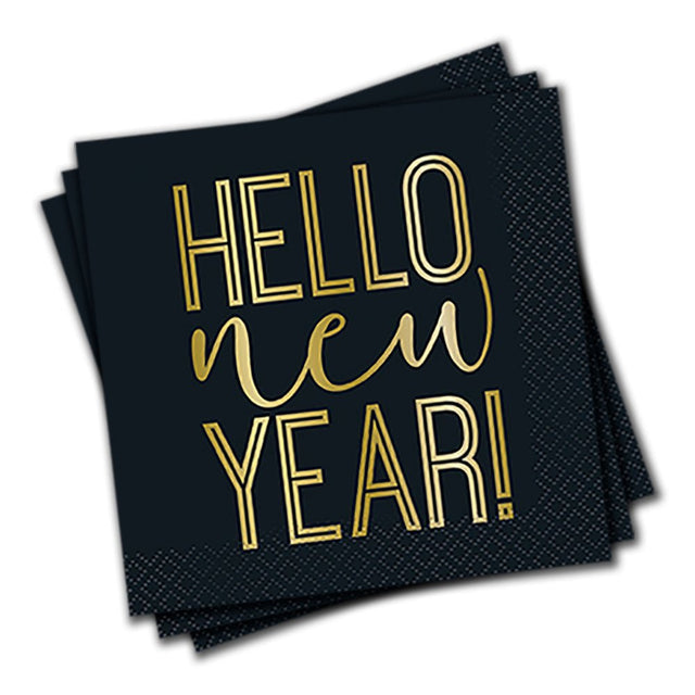 New Years Beverage Napkins 16 Pack