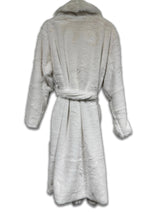 Faux Fur Luxury Long Sleeve Robe Coat - Off White, Plush Faux Fur, Long Sleeve, S/M, L/XL (1 Piece)