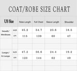 Faux Fur Luxury Long Sleeve Robe Coat - Off White, Plush Faux Fur, Long Sleeve, S/M, L/XL (1 Piece)