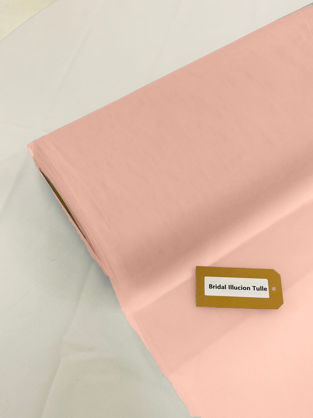 Rose Cloud Polyester Tulle Fabric - Bridal Illusion, Rose Cloud, 108" Width (1 Roll)