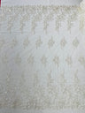 Rose Floral Beaded Lace Beaded Lace Fabric - Floral, 50" Width (1 Yard)