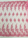 Rose Floral Beaded Lace Beaded Lace Fabric - Floral, 50" Width (1 Yard)