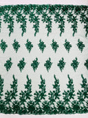 Rose Floral Beaded Lace Beaded Lace Fabric - Floral, 50" Width (1 Yard)