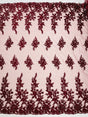 Rose Floral Beaded Lace Beaded Lace Fabric - Floral, 50" Width (1 Yard)