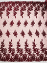 Rose Floral Beaded Lace Beaded Lace Fabric - Floral, 50" Width (1 Yard)