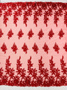 Rose Floral Beaded Lace Beaded Lace Fabric - Floral, 50" Width (1 Yard)