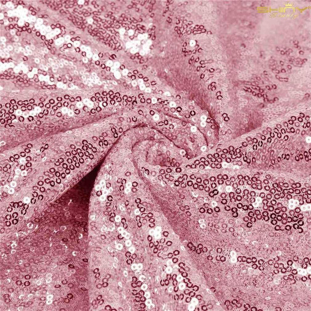 Rose Gold Sequin Fabric - Glitter Embroidery, Rose Gold, 1 Yard