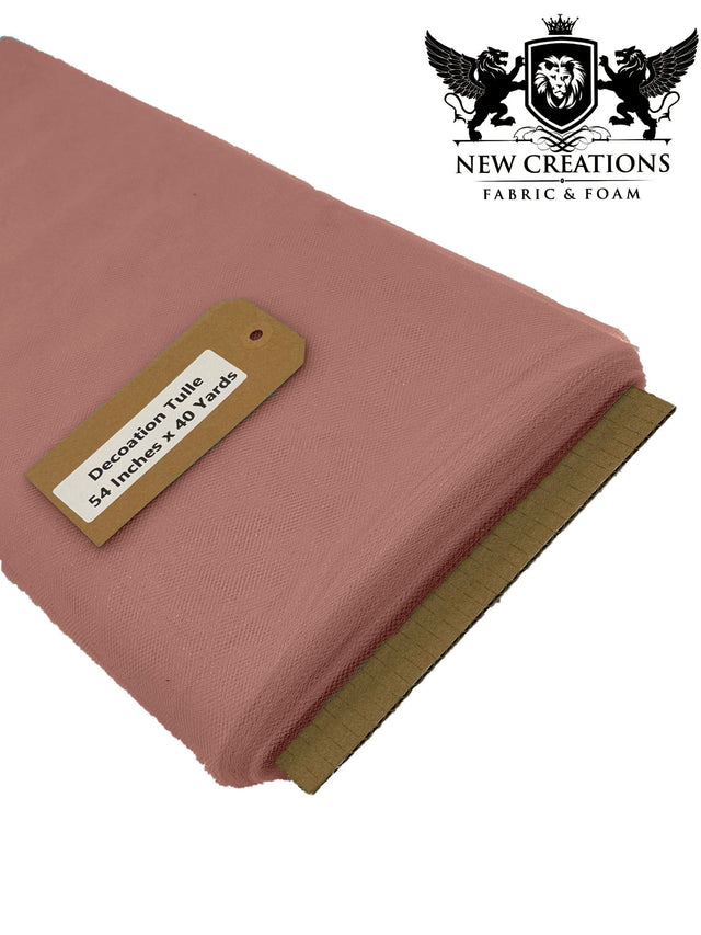 Rose Gold Tutu Tulle Fabric - Rose Gold Sheer Netting, 54" Width (5 Yards)