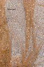 BPS Mesh Lace Rose Gold Polyester Fabric - Rose Gold Beads, Pearls, Sequins, 60" Width, 54" Design Width (1 Yard)