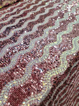 Sequin Stretch Velvet Dusty Rose