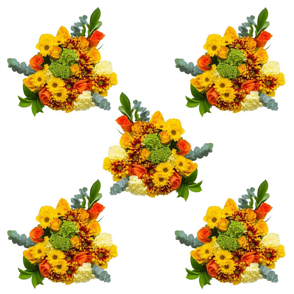 14 Thanks Flower Bouquets Premium Thanksgiving Arrangement Set