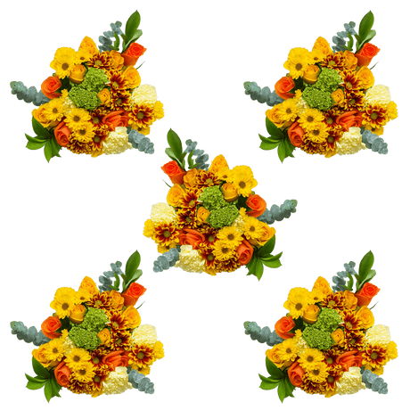 14 Thanks Flower Bouquets Premium Thanksgiving Arrangement Set