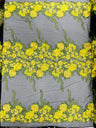 Roses Multi Color Floral Design Embroidered Mesh Lace Fabric - Multi Color Floral Pattern, 50" Width, 36" Length (1 Yard)