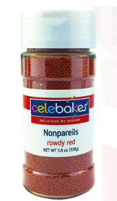 Celebakes Rowdy Red Nonpareils