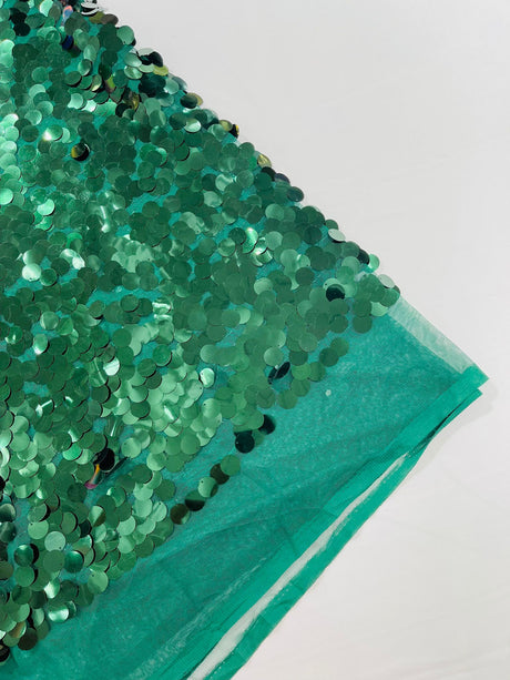 Round Sequin Polyester Fabric - Round Sequin, 54" Width (1 Yard)