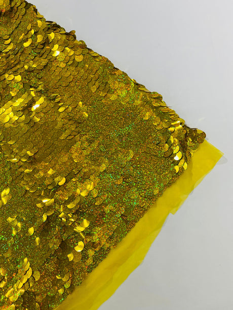 Round Sequin Polyester Fabric - Round Sequin, 54" Width (1 Yard)