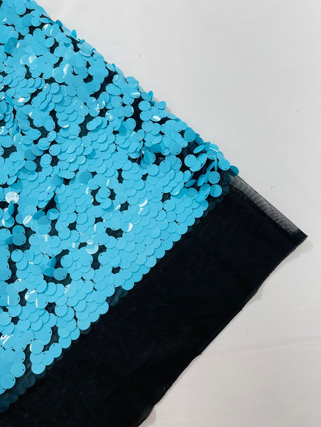 Round Sequin Polyester Fabric - Round Sequin, 54" Width (1 Yard)