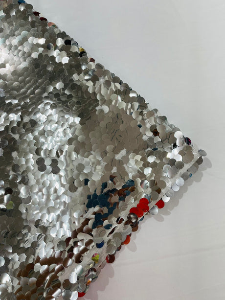 Round Sequin Polyester Fabric - Round Sequin, 54" Width (1 Yard)