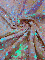 Round Sequin Polyester Fabric - Round Sequin, 54" Width (1 Yard)