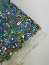 Round Sequin Polyester Fabric - Round Sequin, 54" Width (1 Yard)