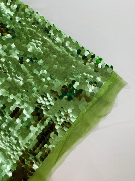 Round Sequin Polyester Fabric - Round Sequin, 54" Width (1 Yard)