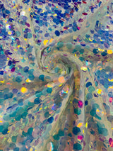 Round Sequin Polyester Fabric - Round Sequin, 54" Width (1 Yard)