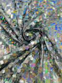Round Sequin Polyester Fabric - Round Sequin, 54" Width (1 Yard)
