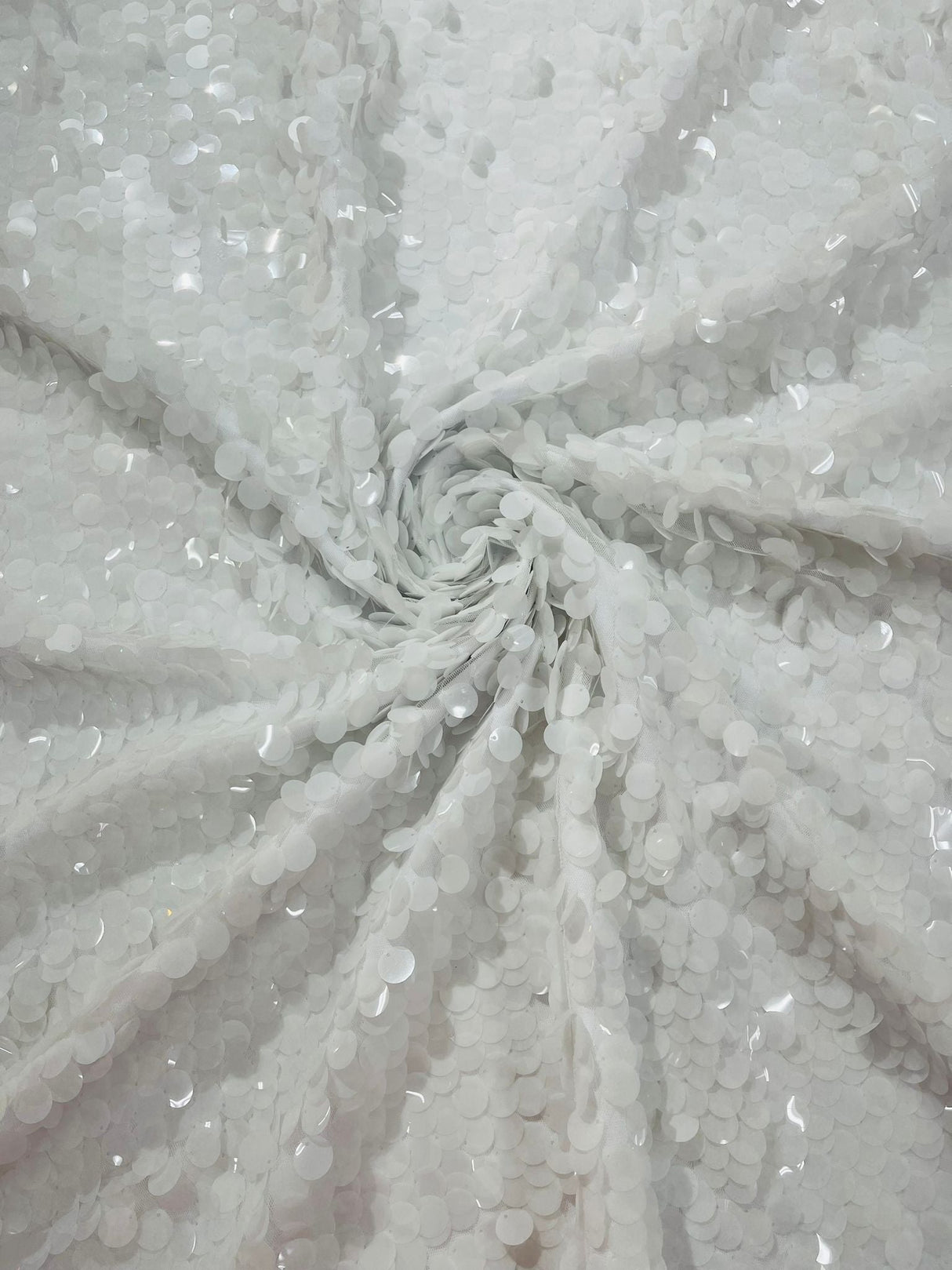 Round Sequin Polyester Fabric - Round Sequin, 54" Width (1 Yard)