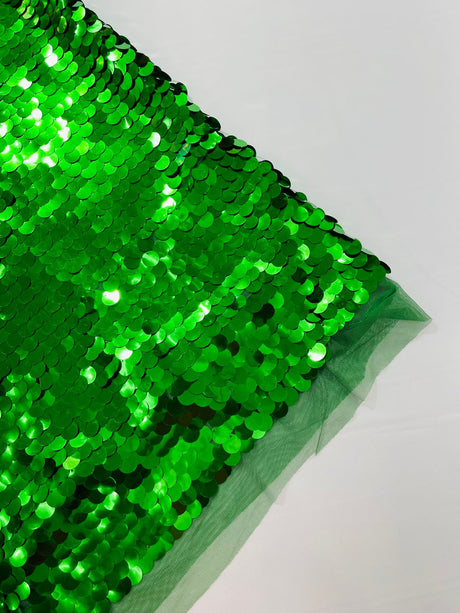 Round Sequin Polyester Fabric - Round Sequin, 54" Width (1 Yard)