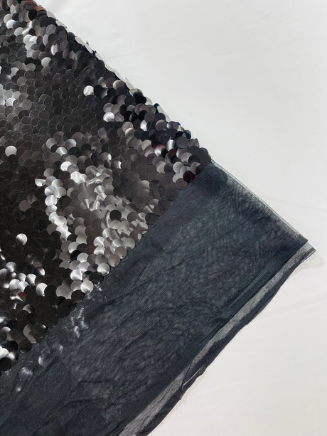 Round Sequin Polyester Fabric - Round Sequin, 54" Width (1 Yard)