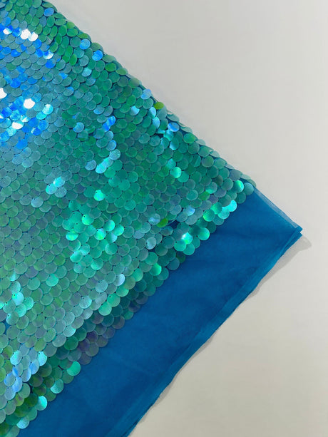 Round Sequin Polyester Fabric - Round Sequin, 54" Width (1 Yard)