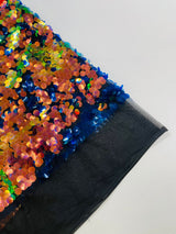 Round Sequin Polyester Fabric - Round Sequin, 54" Width (1 Yard)