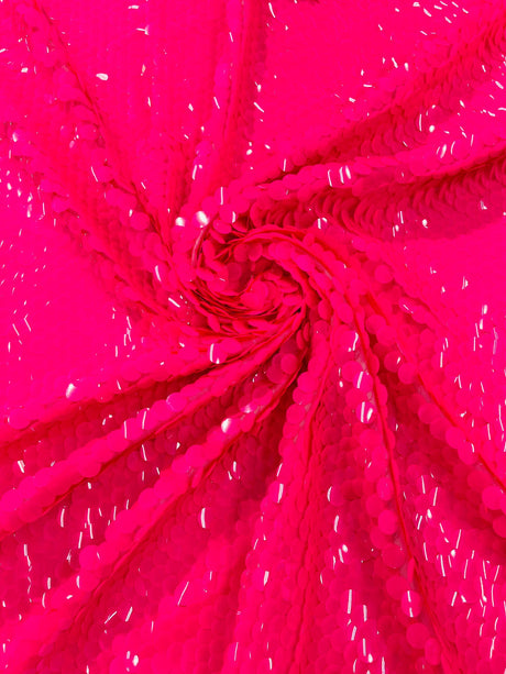 Round Sequin Polyester Fabric - Round Sequin, 54" Width (1 Yard)