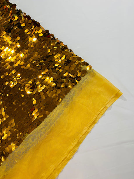 Round Sequin Polyester Fabric - Round Sequin, 54" Width (1 Yard)