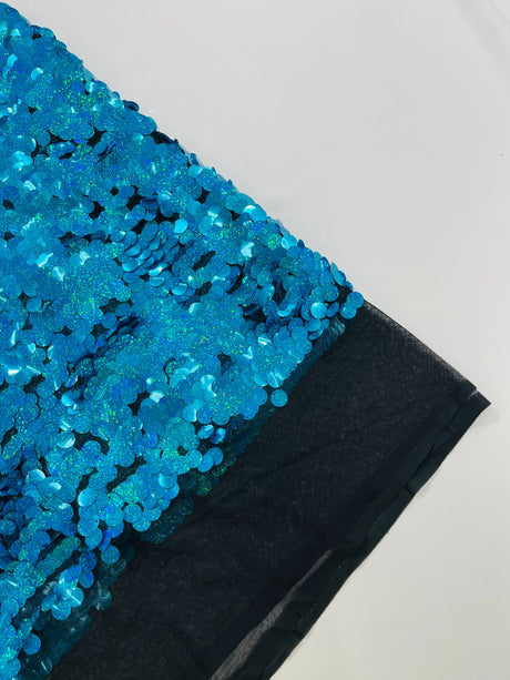 Round Sequin Polyester Fabric - Round Sequin, 54" Width (1 Yard)