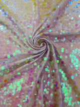 Round Sequin Polyester Fabric - Round Sequin, 54" Width (1 Yard)