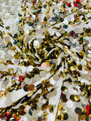 Round Sequin Polyester Fabric - Round Sequin, 54" Width (1 Yard)