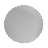 Round Silver Scalloped Cake Board, 12" x 3/32" - Case of 50