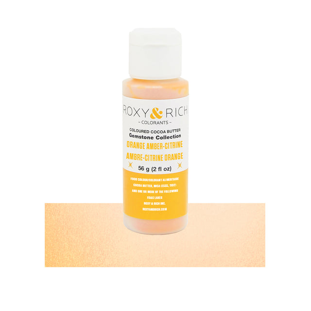 Roxy & Rich Orange Amber-Citrine Gemstone Cocoa Butter, 2 oz.