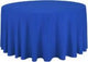 120 Inch Round White Premium Polyester Tablecloth for Wedding Banquet or Restaurant Use