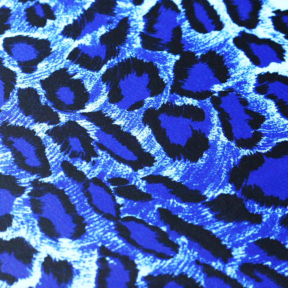 Leopard Animal Polyester Spandex Fabric - Multiple Colors, Leopard Print, 60" Width (1 Yard)
