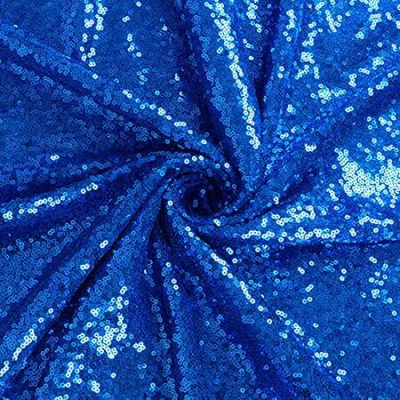 1 Yard Sequin Glitter Embroidery Fabric by Yard for DIY Dress Curtain Backdrop Tablecloth and Event Decor 52 Inch Width