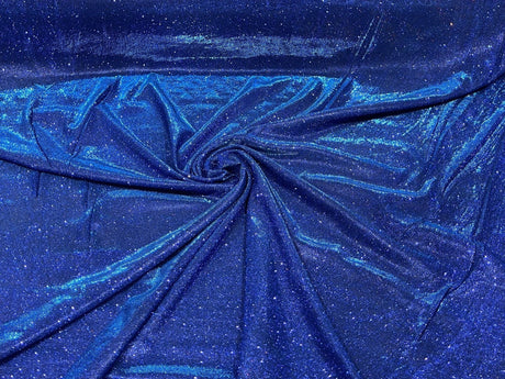 Royal Blue Moon Shadow Shimmer Glitter Fabric - Royal Blue, Full Glitter Covered Shimmer, 58/60" Width (1 Yard)