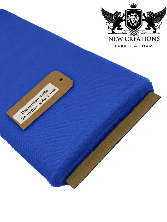 Royal Blue Tutu Tulle Fabric - Royal Blue Sheer Netting, 54" Width (5 Yards)