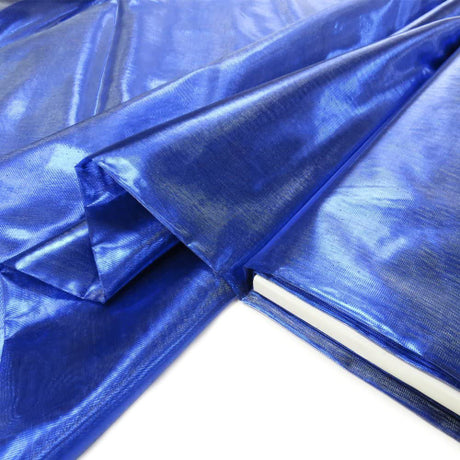 Royal Blue Nylon Metallic Tissue Lame Fabric - Royal Blue Metallic, 60" Width