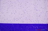Tulle Glitter With Sequins Polyester Fabric - Glitter Embellished Sheer Tulle, Multiple Colors, 58/60" Width (1 Yard)